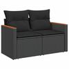 vidaXL Gartensofa-set 12 pcs Schwarz Poly-Rattan