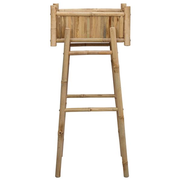 vidaXL Gartenpflanzer mit Halter Natur 50 x 38 x 114 cm Bambus