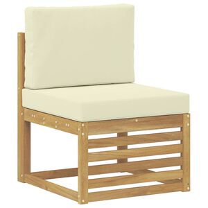 vidaXL Outdoor Mittelsofa Massivholz Akazie Wei&szlig;