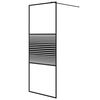 vidaXL Duschwand f&uuml;r Begehbare Dusche Schwarz 80x195 cm ESG-Glas Klar
