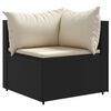 vidaXL 10-tlg. Garten-Lounge-Set mit Kissen Schwarz Poly Rattan