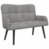 vidaXL Zweisitzer Sofa Hellgrau 115 x 61 x 87 cm Samt