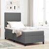 vidaXL Boxspringbett Hellgrau und Weiß 203 x 100 x 128 cm Cordstoff