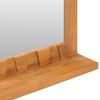 vidaXL Wandspiegel mit Regal 100&times;12&times;60 cm Teak Massivholz