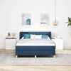 vidaXL Boxspringbett mit Matratze mit Kopfteil Blau 140 x 190 cm Stoff