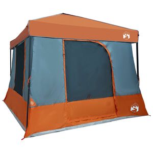 vidaXL Camping-Zelt-Set 2 stk. 6 Personen Grau und Orange