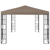 vidaXL Pavillon mit LED-Lichterkette 4x3 m Taupe