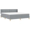 vidaXL Boxspringbett mit Matratze Hellgrau 180 x 200 cm Stoff