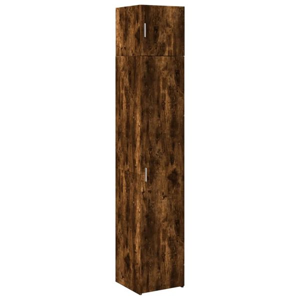 vidaXL Hochschrank Schmal R&auml;uchereiche 40x42,5x225 cm Holzwerkstoff