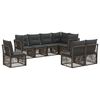 vidaXL Gartensofa-set 8 Stk. Grau Poly-Rattan
