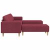 vidaXL Wohnzimmer Couch 3 pcs Weinrot Polyester