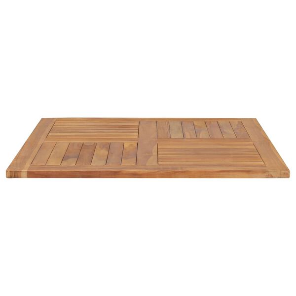 vidaXL Tischplatte Massivholz Teak Quadratisch 90&times;90&times;2,5 cm