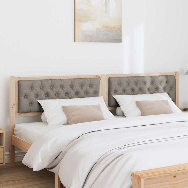 vidaXL Kopfteil Sonstiges Braun und Taupe 200 cm Massivholz Kiefer