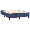 vidaXL Boxspringbett mit Matratze Blau 140x200 cm Stoff