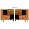 vidaXL Sideboard mit Regal Natur 80 x 33,5 x 75 cm Massivholz Akazie