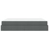 vidaXL Bettgestell mit Matratze mit Matratze 2 pcs Dunkelgrau Stoff
