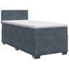vidaXL Boxspringbett mit Matratze Dunkelgrau 100 x 200 cm Samt