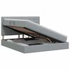 vidaXL Aufbewahrungsbett mit Matratze Hellgrau 140 x 190 cm Stoff