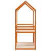 vidaXL Etagenbett mit Dach Wachsbraun 75x190 cm Massivholz Kiefer
