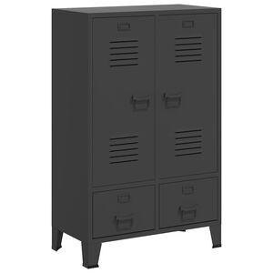 vidaXL Kleiderschrank Industrie-Stil Anthrazit 67x35x107 cm Stahl