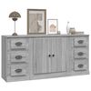 vidaXL Sideboards 3 Stk. Grau Sonoma Holzwerkstoff