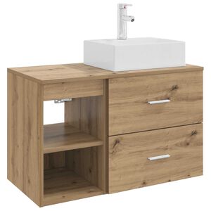 vidaXL Badezimmerm&ouml;bel-Set 2 Stk. Artisan-Eiche Holzwerkstoff