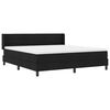 vidaXL Boxspringbett mit Matratze Schwarz 200 x 180 cm Polyester