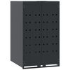 vidaXL M&uuml;lltonnenbox f&uuml;r Einzeltonne Anthrazit 69x79x117 cm Stahl