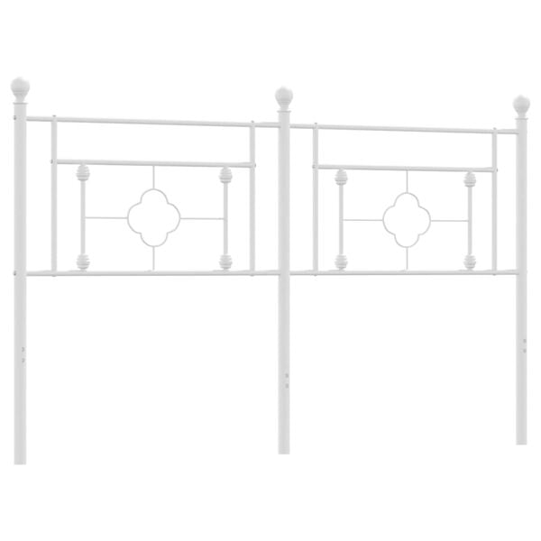 vidaXL Ersatz-Kopfteil Metall Wei&szlig; 150 cm
