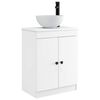 vidaXL Badezimmerschrank mit Waschbecken Wei&szlig; 54 x 35 x 83 cm