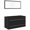 vidaXL Waschbecken-Schrank Schwarz Eichen-Optik 90 x 45 x 1.5 cm