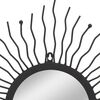 vidaXL Wandspiegel Sonnenform 60 cm Schwarz