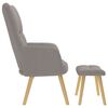 vidaXL Relaxsessel mit Hocker Taupe Stoff
