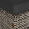 vidaXL Garten-Barhocker mit Kissen 6 Stk. Grau Poly Rattan