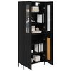 vidaXL Highboard Schwarz Eichen-Optik 69,5 x 34 x 180 cm Holzwerkstoff