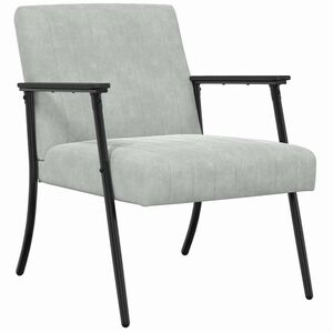 vidaXL Sessel Hellgrau Samt