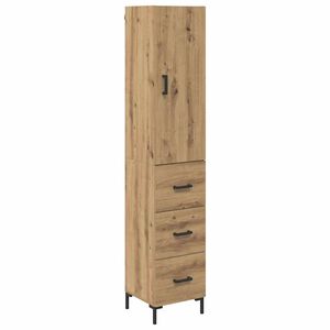 vidaXL Highboard Artisan-Eiche 34,5 x 34 x 180 cm Holzwerkstoff