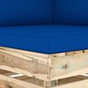 vidaXL 2-Sitzer Outdoor-Sofa mit Kissen Gr&uuml;n Impr&auml;gniertes Holz
