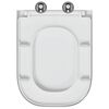 vidaXL Toilettensitz Wei&szlig; 47,5 x 35 x 3,6 cm Duroplast