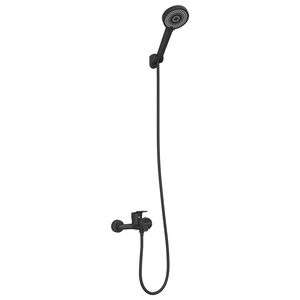 vidaXL Duschkopfset Schwarz G 1/2 Zoll