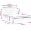 vidaXL Bett mit Matratze "Hvar" Taupe 120x200 cm Stoff