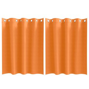 vidaXL Verdunkelungs-Vorh&auml;nge mit Ringen 2 pcs Helles Orange