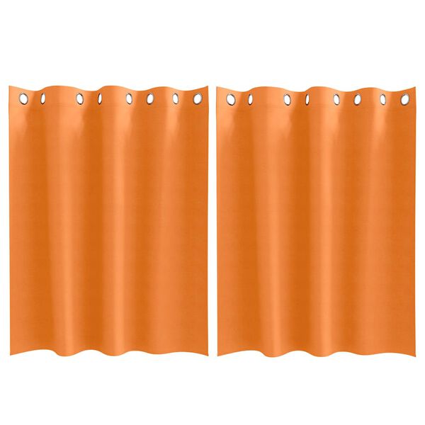 vidaXL Verdunkelungs-Vorh&auml;nge mit Ringen 2 pcs Helles Orange