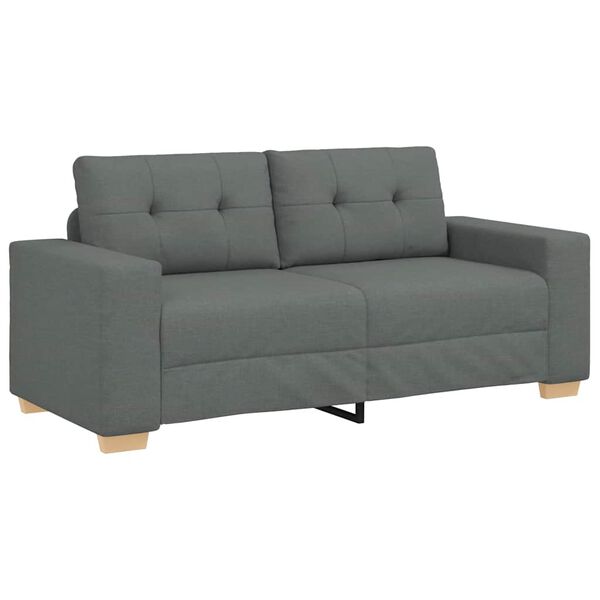vidaXL Zweisitzer-Sofa Dunkelgrau 180x77x82 cm Stoff