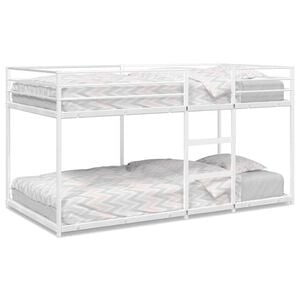 vidaXL Etagenbett ohne Matratze Wei&szlig; 75x190 cm Stahl