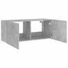 vidaXL TV-Wandschrank mit LED-Leuchten Betongrau 100x35x41 cm
