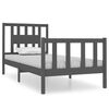 vidaXL Massivholzbett Grau 90x190 cm