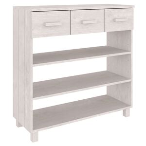 vidaXL Konsolentisch HAMAR Wei&szlig; 90x35x90 cm Massivholz Kiefer