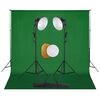 vidaXL Fotostudio-Set mit Leuchten, Hintergrund und Reflektor