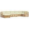 vidaXL Outdoor-Sofagarnitur mit Kissen 7 pcs Wei&szlig; und Creme